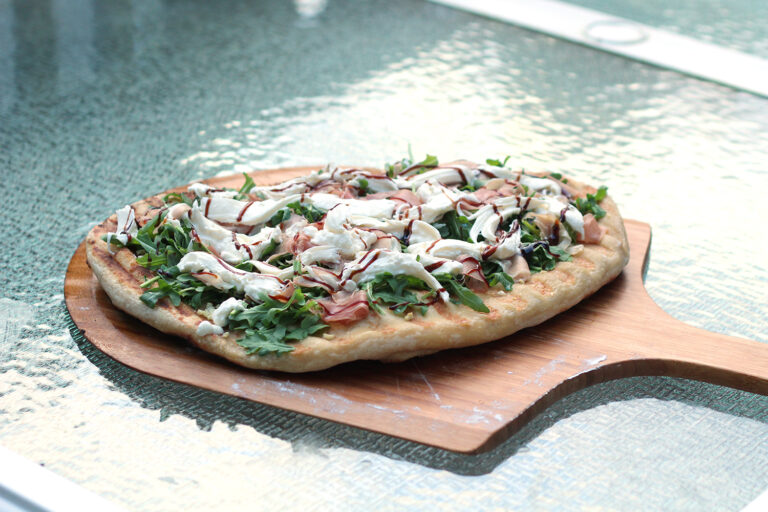 Grilled Prosciutto, Burrata and Arugula Pizza Recipe