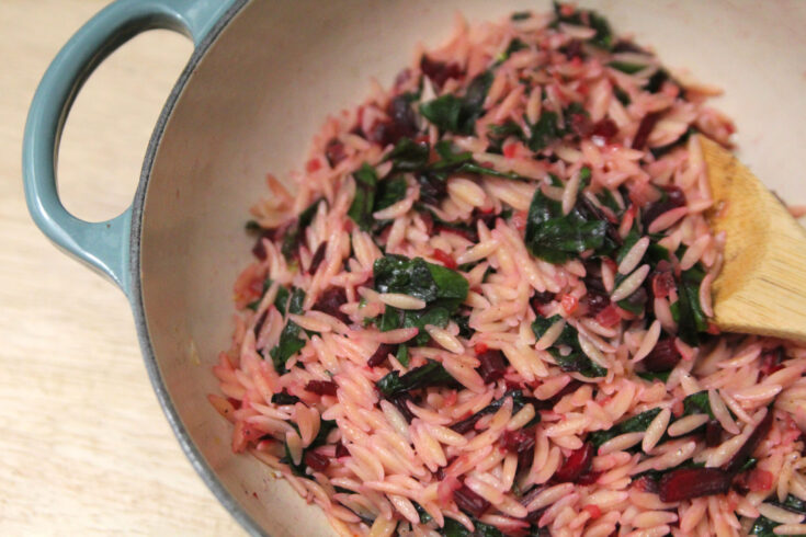Beet Green Orzo
