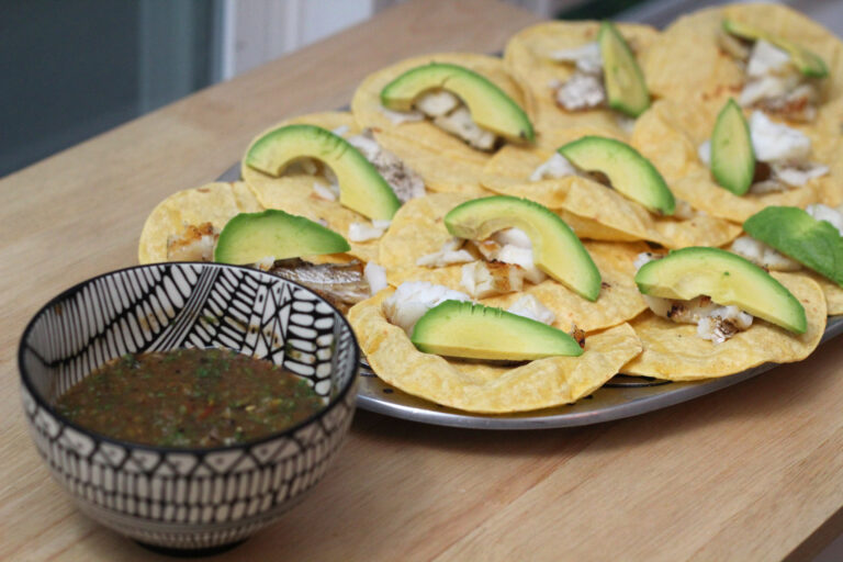 Grilled Cod Tacos with Smoky Grilled Salsa Recipe