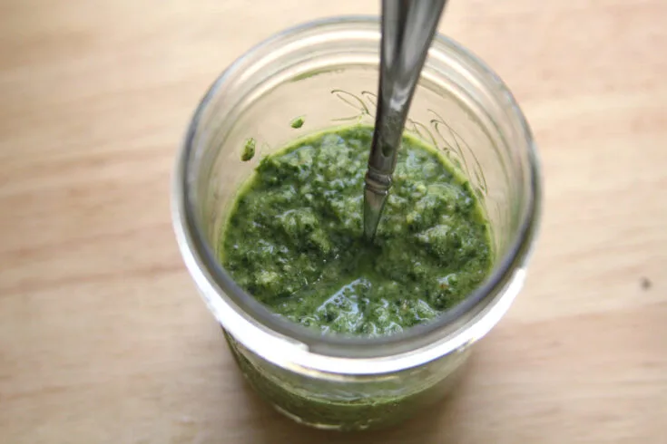 Carrot Top Pesto