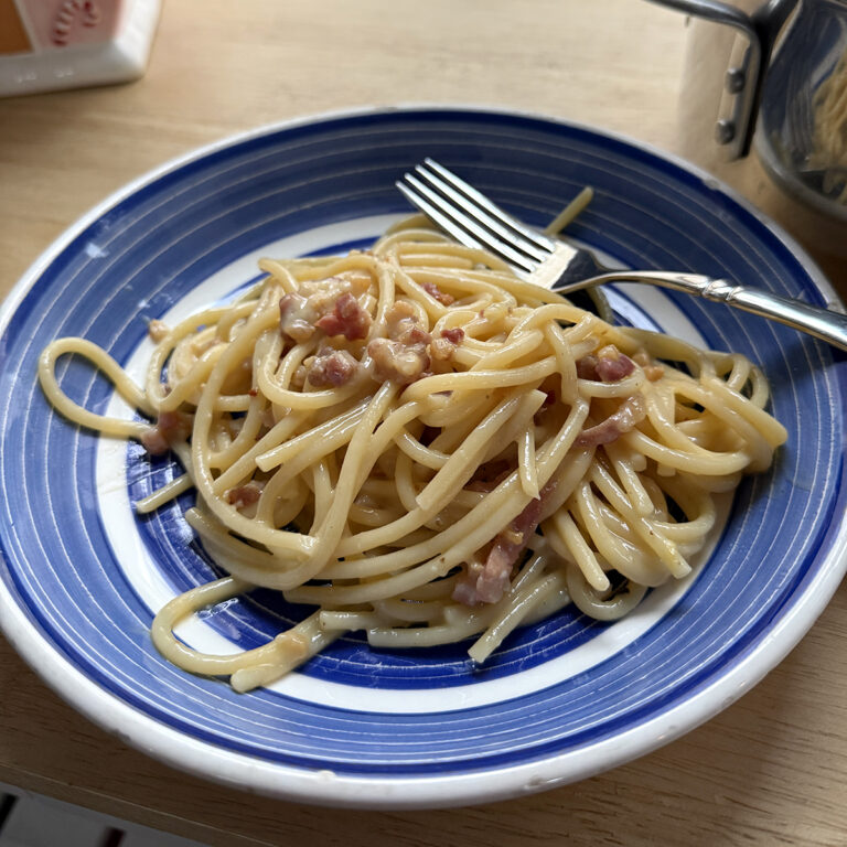 Carbonara with Quail Eggs and Pancetta Recipe