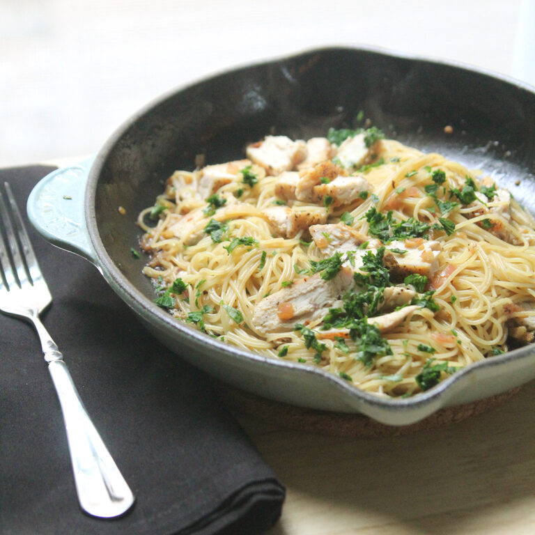 Chicken Scampi for One