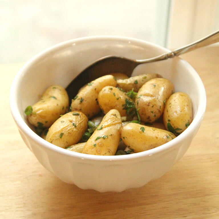 Warm Fingerling Potatoes with Lemon Brown Butter