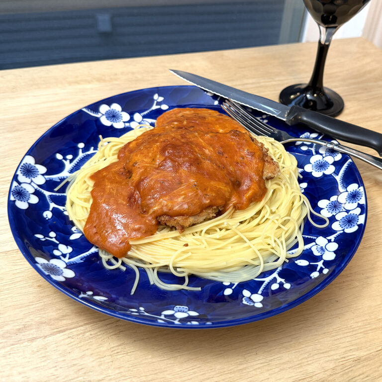 Easiest Cheesy Chicken Parm for One